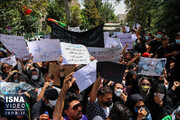تجمع شهروندان افغانستانی مقیم تهران مقابل دفتر سازمان ملل در ایران / فیلم