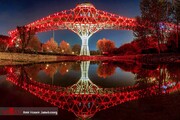 ​پل طبیعت تهران قرمز می‌شود