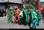 گزارش تصویری از خیمه سوزان ظهر عاشورا - در چهار راه گلوبندک تهران