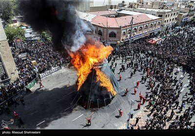 خیمه سوزان ظهر عاشورا - چهار راه گلوبندک تهران