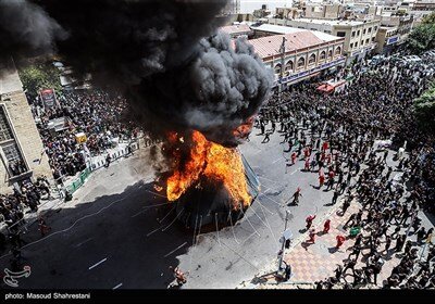 خیمه سوزان ظهر عاشورا - چهار راه گلوبندک تهران