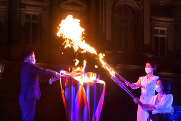 تصاویری جالب از روشن شدن مشعل پارالمپیک توکیو / فیلم