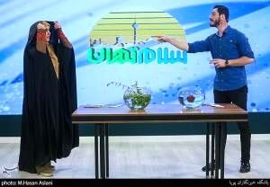 شوخی عجیب آقا و خانم مجری در برنامه زنده تلویزیون: برید کنار نفتی نشید! / فیلم