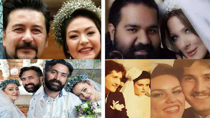 تصاویر جالب و دیده نشده از جشن عروسی بازیگران مشهور سینمای ایران