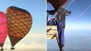 راه‌رفتن مرد ماجراجو روی طناب در ارتفاع ۶۵۰۰ متری با چشمان بسته! / فیلم