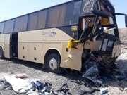 تصادف مرگبار اتوبوس و تریلی در خراسان جنوبی / ۱۷ نفر کشته و زخمی شدند