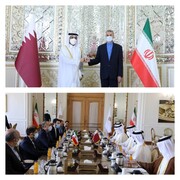 تصویری از دیدار امیرعبداللهیان با وزیر خارجه قطر