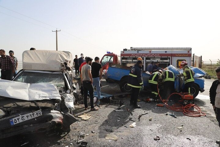 تصادف هولناک در جاده مهاباد - ارومیه / ۷ نفر کشته و زخمی شدند
