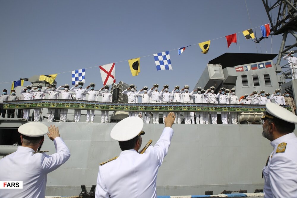 ورود ناوگروه ۷۵ نیروی دریایی ارتش به منطقه یکم دریایی بندرعباس