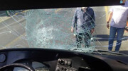 تصادف مرگبار اتوبوس بی آر تی در تهران / عکس