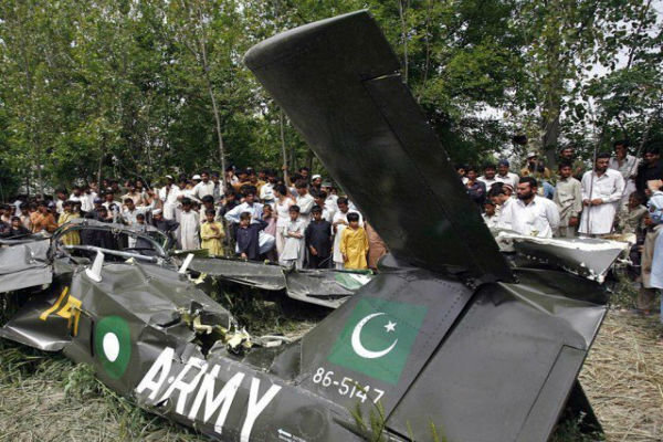 سقوط مرگبار یک جنگنده ارتش پاکستان