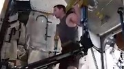 ویدیو جالب از ورزش کردن با دستگاه تمرین مقاومتی در فضا