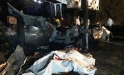 ویدیو دلخراش از لحظه زنده زنده سوختن ۲ مرد بی ام سوار تهرانی