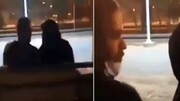 ویدیو جنجالی از زنی که شوهر خیانت‌کارش را با یک زن دیگر در پارک دید!