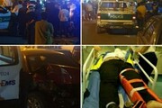 تصادف آمبولانس و برلیانس خون به پا کرد / ۱۴ نفر کشته و زخمی شدند + عکس