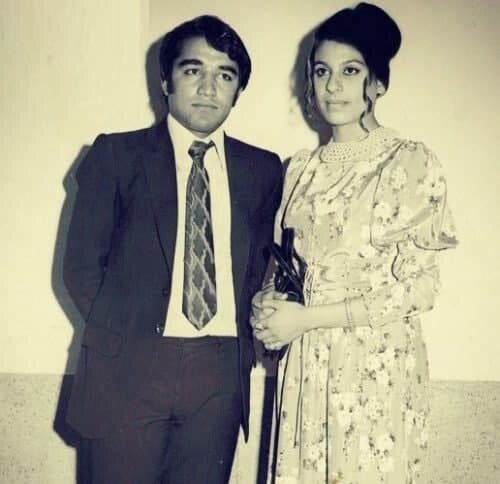 گوهر خیراندیش و همسرش در سال‌های پیش از انقلاب / عکس