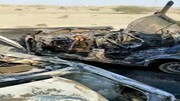 تصاویر دلخراش از جنازه هفت سرنشین خودرو که زنده زنده در آتش سوختند! / فیلم