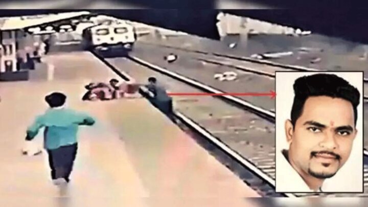 نجات معجزه‌آسای کودک از زیر قطار توسط مرد شجاع / فیلم