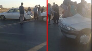 تصادف هولناک در آزاد راه قزوین - کرج / فیلم