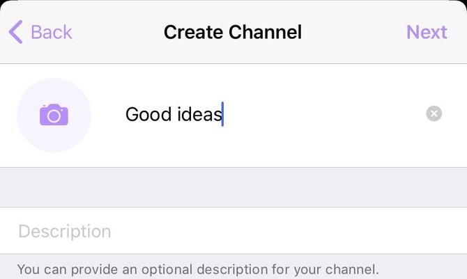 Creating a channel in Telegram on iOS