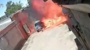ویدیو هولناک از انفجار وحشتناک خودرو هنگام جوشکاری