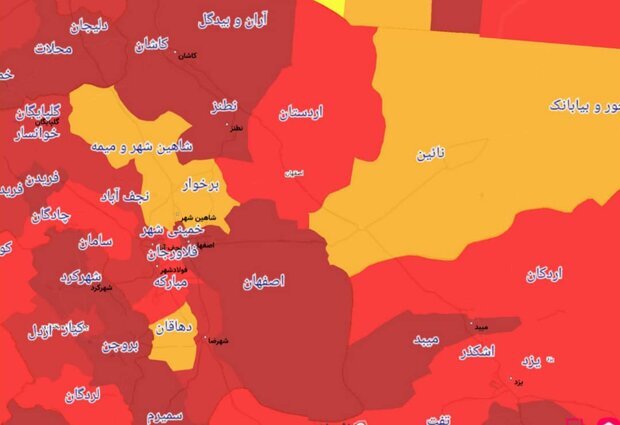 مقایسه نقشه رنگ‌بندی مهر ۹۹ و ۱۴۰۰ / چرا مهر ۹۹ همه نقشه قرمز بود ولی الان بیشتر نقشه زرد و آبی است؟