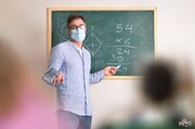 اخراج ۶ معلم به علت ماسک نزدن سر کلاس درس