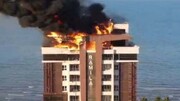 فیلمی هولناک از لحظه آتش سوزی برج ۱۷طبقه در چالوس