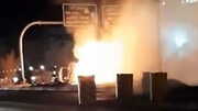 ویدیو هولناک از سوختن پژو ۲۰۶ میان شعله‌های آتش در مشهد