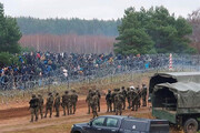 آشوب و درگیری در مناطق مرزی لهستان و بلاروس / فیلم