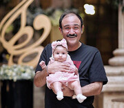 مهران غفوریان در کنار همسر و دخترش / عکس