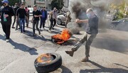 مسدود شدن خیابان‌های بیروت از سوی معترضان به اوضاع اقتصادی