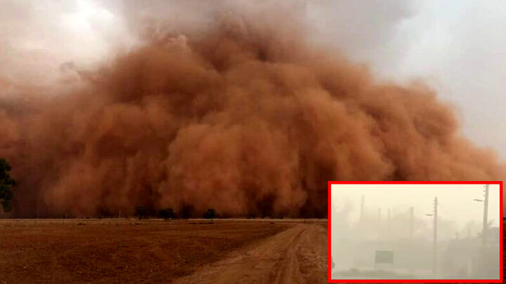 طوفان شن در ریگان /  ۶۷ روستا در محاصره شن‌های روان /  فیلم