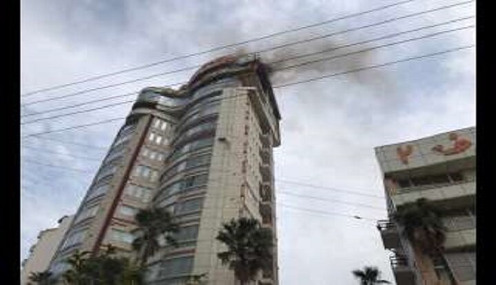هتل صدف در محمودآباد آتش گرفت