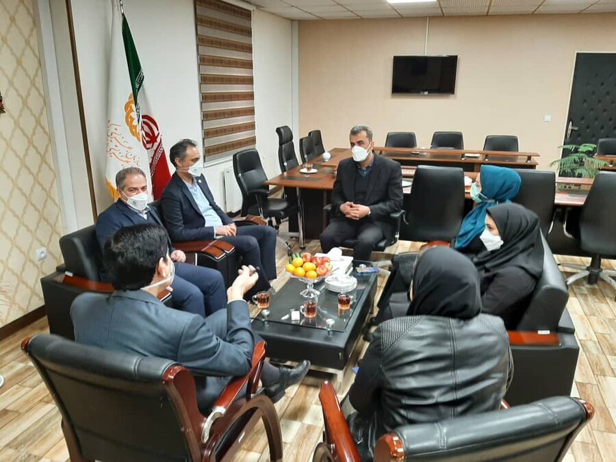جلسه همکاری فی مابین اداره کل بهزیستی استان و بانک مهر ایران برگزار شد