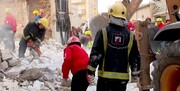 نخستین تصاویر از ریزش شدید ساختمان چهارطبقه در تبریز / فیلم