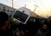 مترو خط کرج-تهران از ریل خارج شد / فیلم