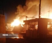 آتش‌سوزی گسترده در کارخانه جمیل نخ / فیلم
