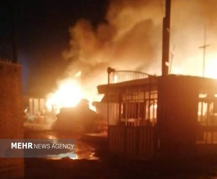 آتش‌سوزی گسترده در کارخانه جمیل نخ / فیلم
