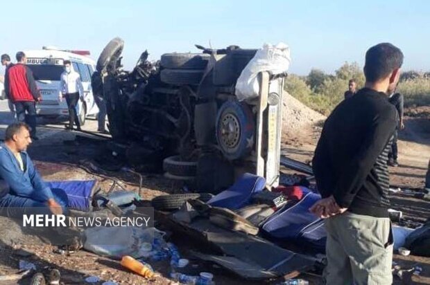  تصادف زنجیره‌ای در جاده اهواز-خرمشهر با ۲۵ کشته و زخمی! / عکس
