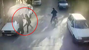 سرقت موبایل مرد مشهدی توسط دو زورگیر موتورسوار در روز روشن / فیلم