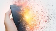 تصاویر دلهره آور از لحظه انفجار باتری‌های لیتیومی گوشی موبایل / فیلم