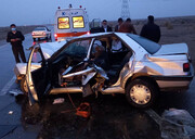 برخورد وحشتناک کامیون با پژو در محور زاهدان_ زابل / ۵ نفر کشته و زخمی شدند