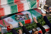 ورود پیکر ۱۵۰ شهید گمنام به معراج شهدای تهران / فیلم