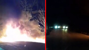 آتش‌ گرفتن پژو ۲۰۶ در جاده | ۴ نفر زنده زنده سوختند / فیلم