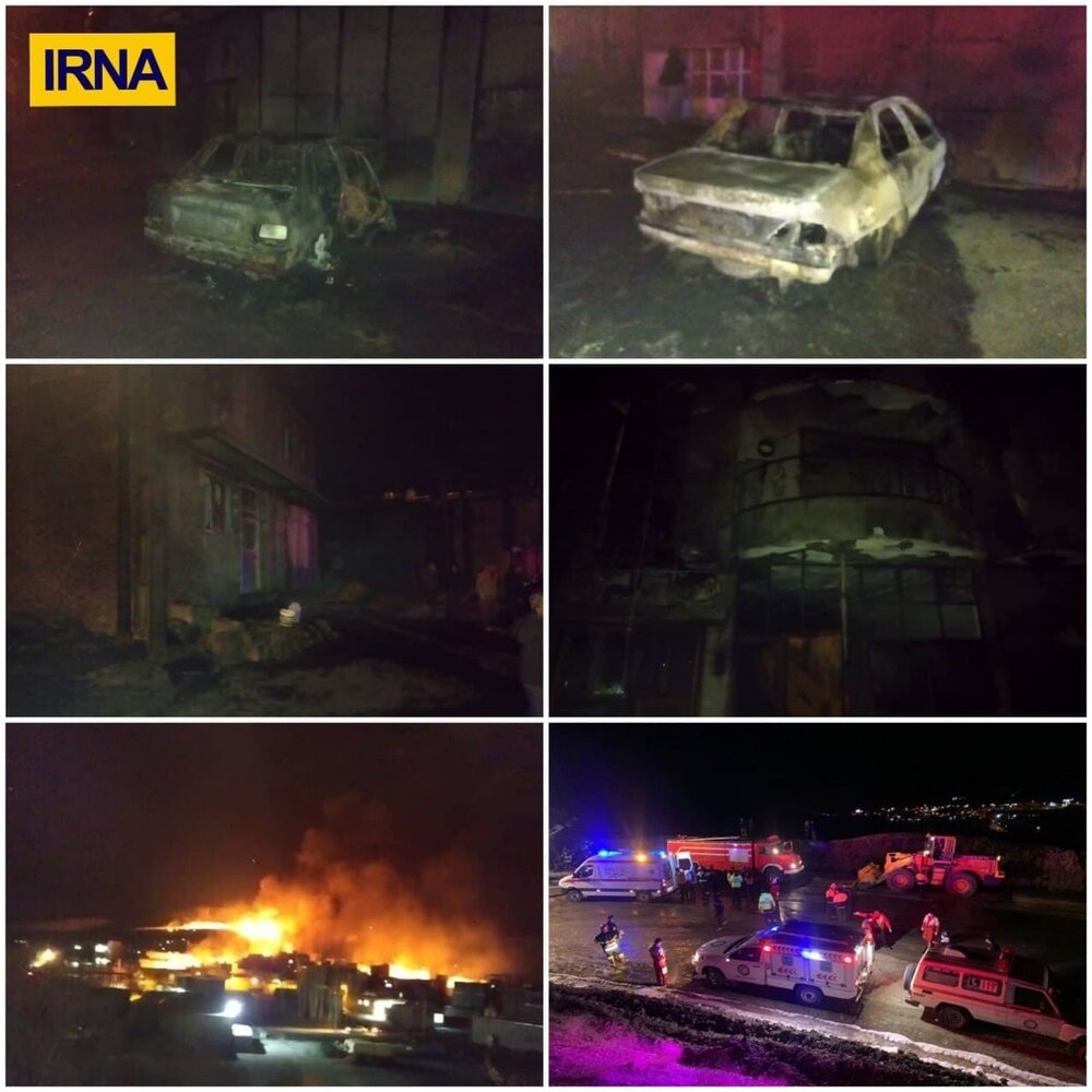 انفجار تانکر مازوت در سنندج