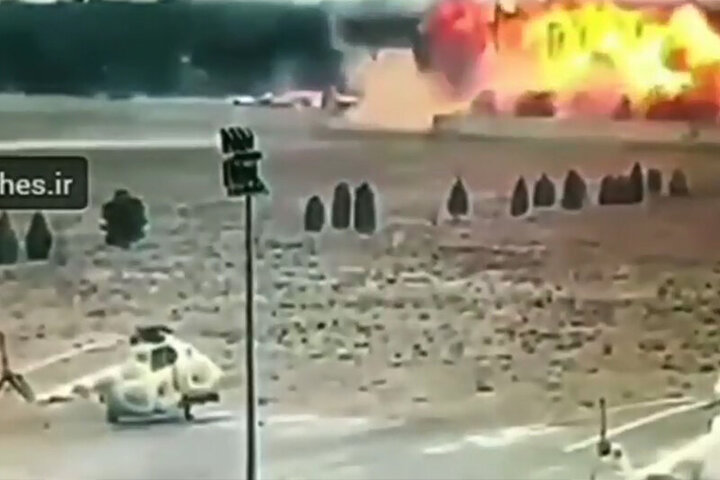 اولین فیلم از سقوط هواپیمای بوئینگ ۷۰۷ ارتش جمهوری اسلامی ایران / فیلم