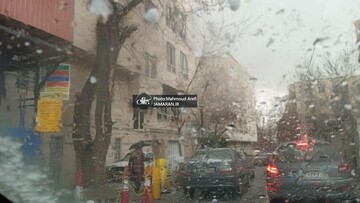 بارش تگرگ شدید در برخی از نقاط تهران / تصاویر و فیلم
