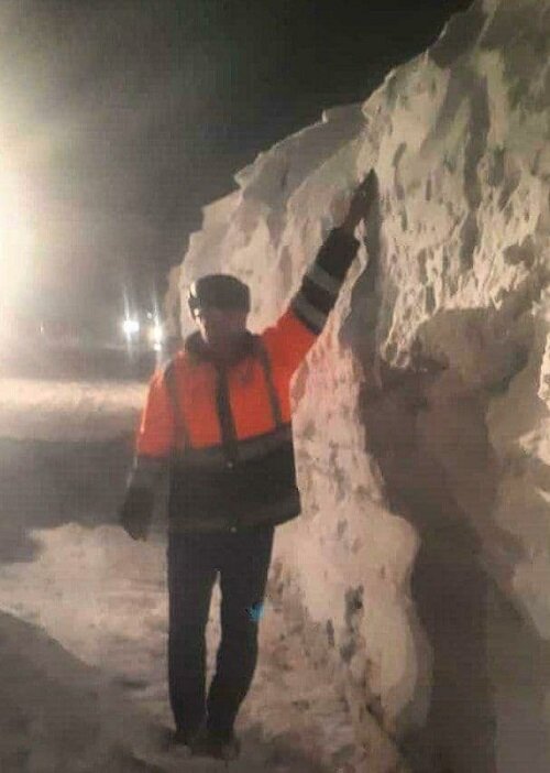 ارتفاع برف در خلخال از قد انسان بیشتر شد! / عکس