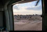 بازدید وزیر کشور از مناطق سیل‌زده جنوب استان کرمان / تصاویر